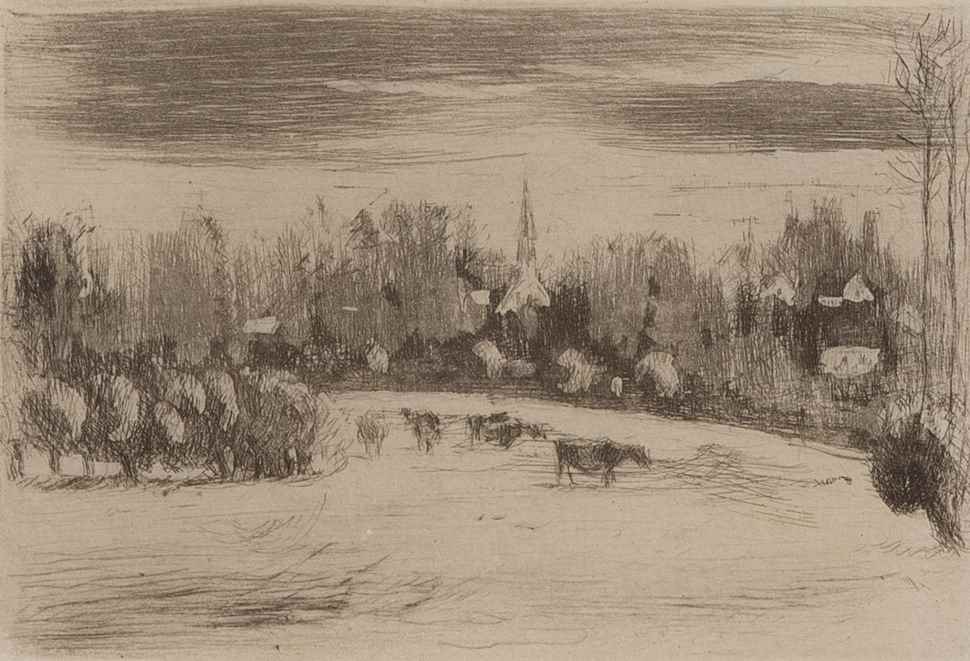 Prairies de Bazincourt - Camille Pissarro (1830 - 1903)